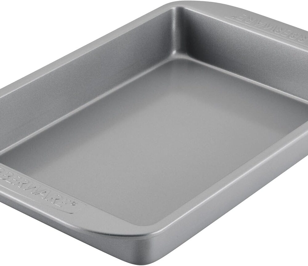 Farberware Nonstick Bakeware 9x13 Baking Pan, Rectangular Cake Pan, Gray